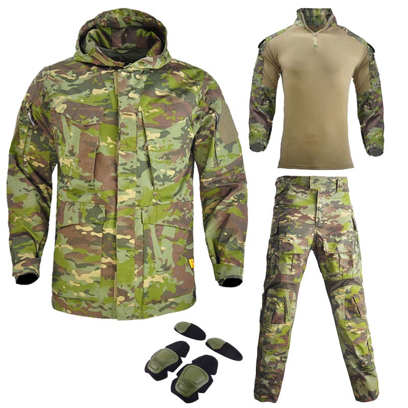 Outdoor Hunting Outfit - Men Outdoor Tactic Jacket+G3 Pants+shirt with
