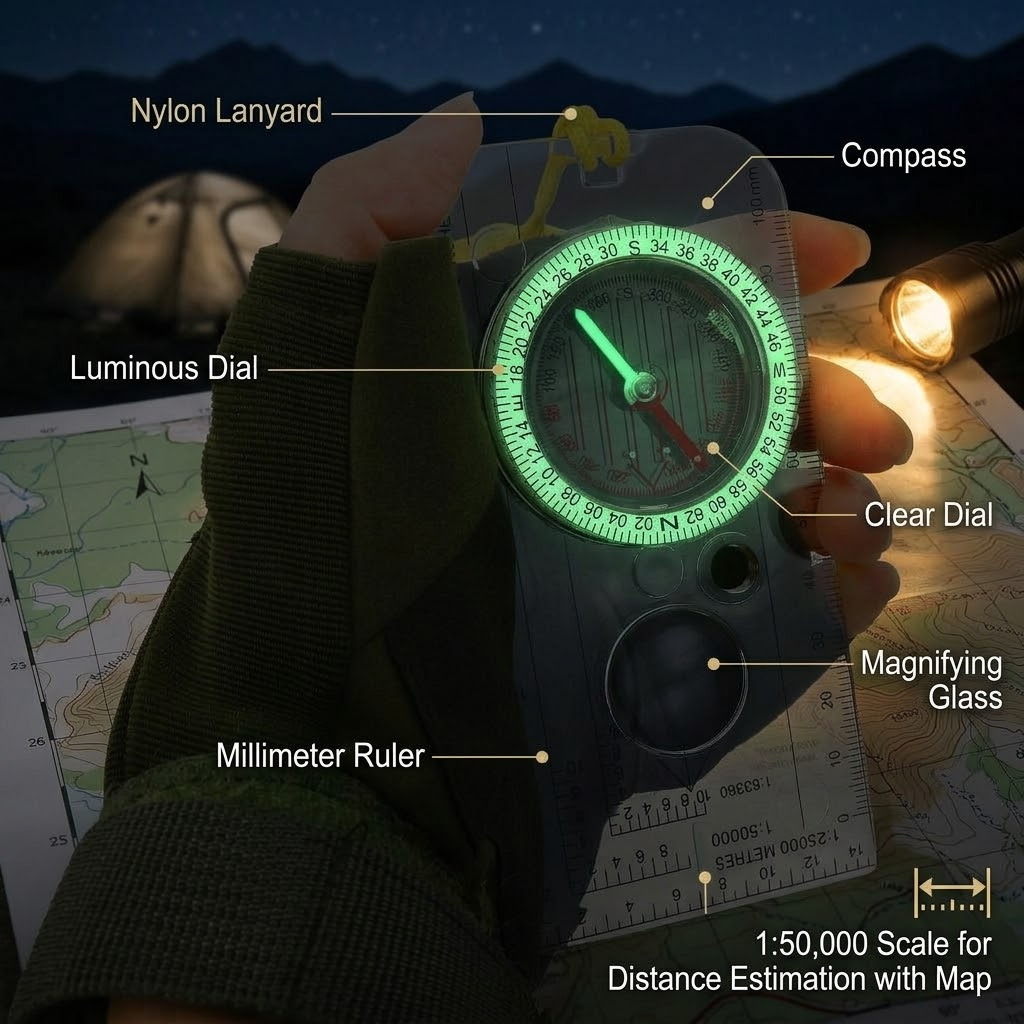 Durable Map Reading Compass wi - Outdoor Hunting Guide のレビューと価格