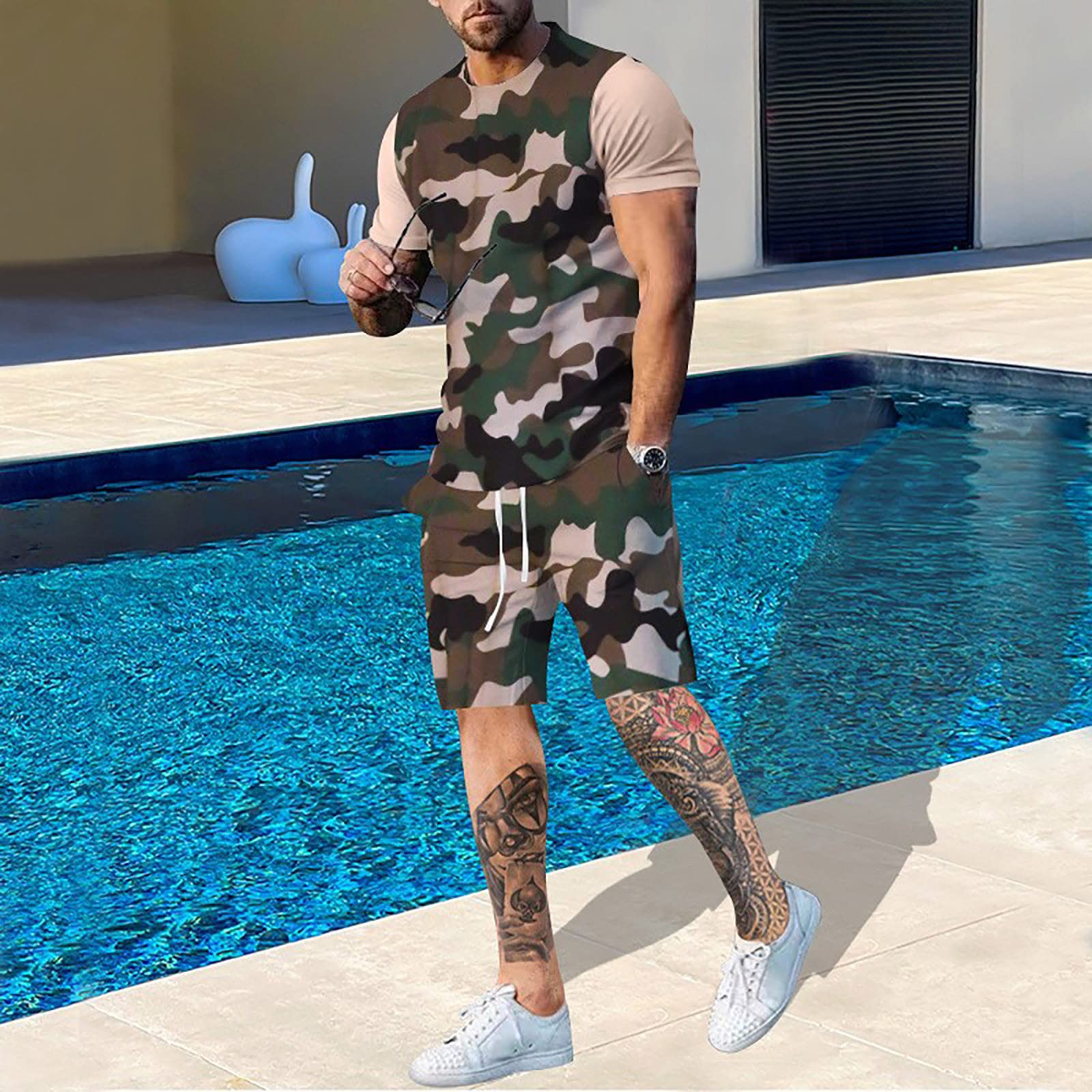 Summer Men Camouflage T shirt  - Outdoor Hunting Outfit のレビューと価格