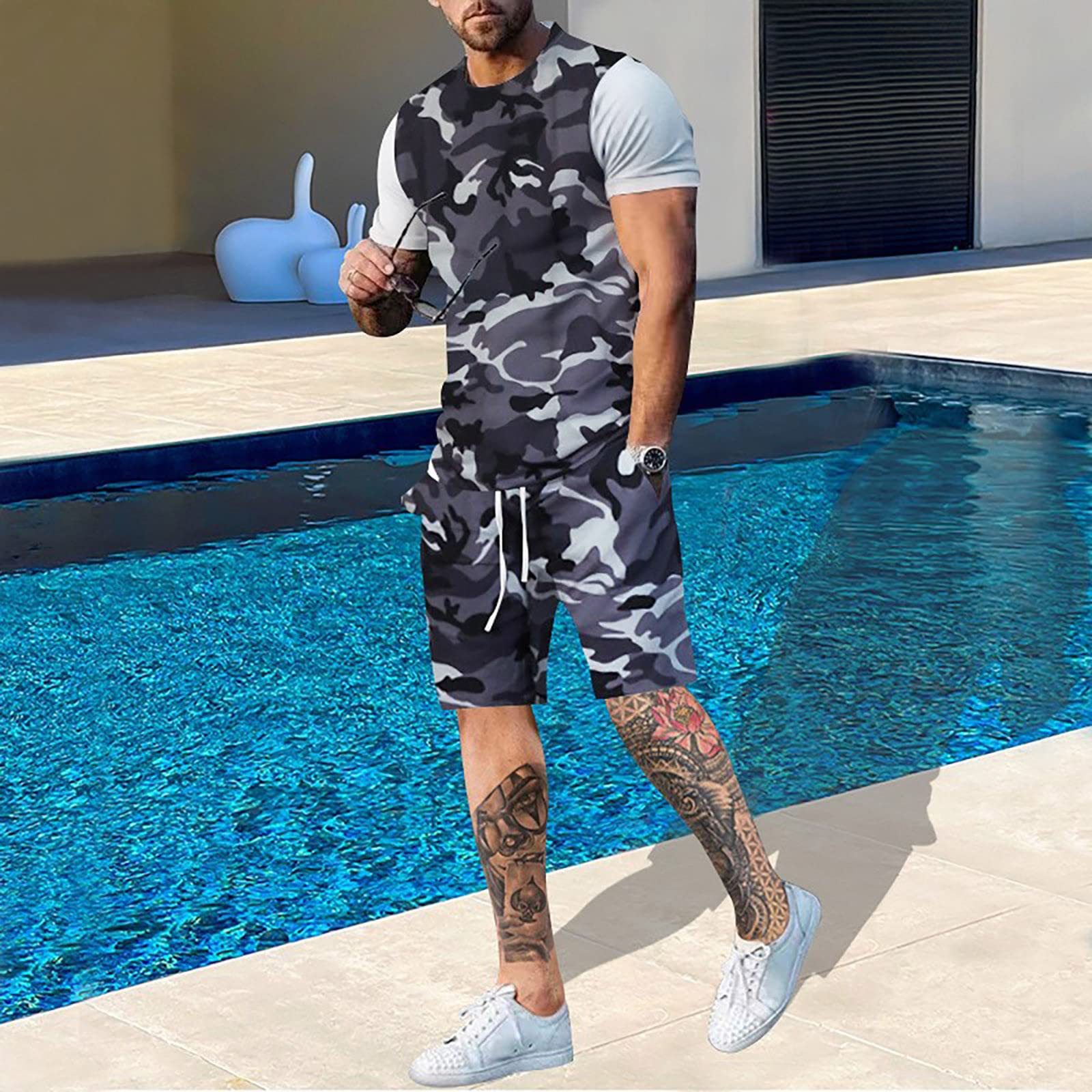 Summer Men Camouflage T shirt  - Outdoor Hunting Outfit のレビューと価格