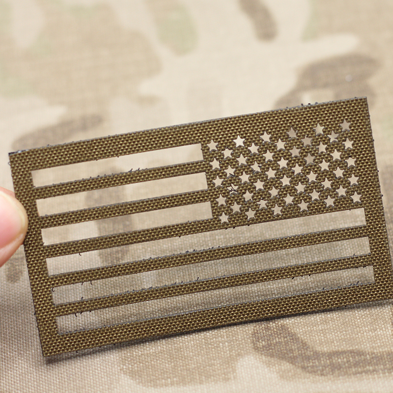 US Flag Laser Cutting Patch In - Hunting Blind Fabric のレビューと価格