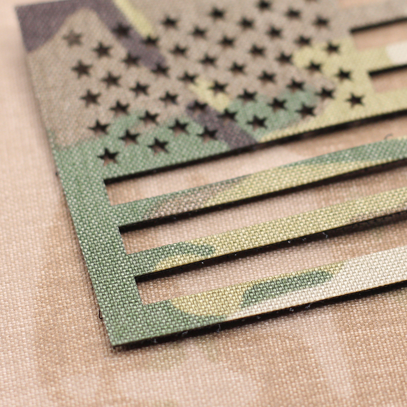 US Flag Laser Cutting Patch In - Hunting Blind Fabric のレビューと価格