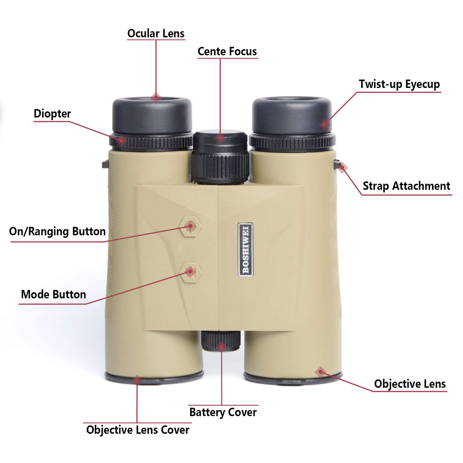 BOSHIWEI 10x42 HD Laser Rangef - Hunting Outdoor Jobs のレビューと価格