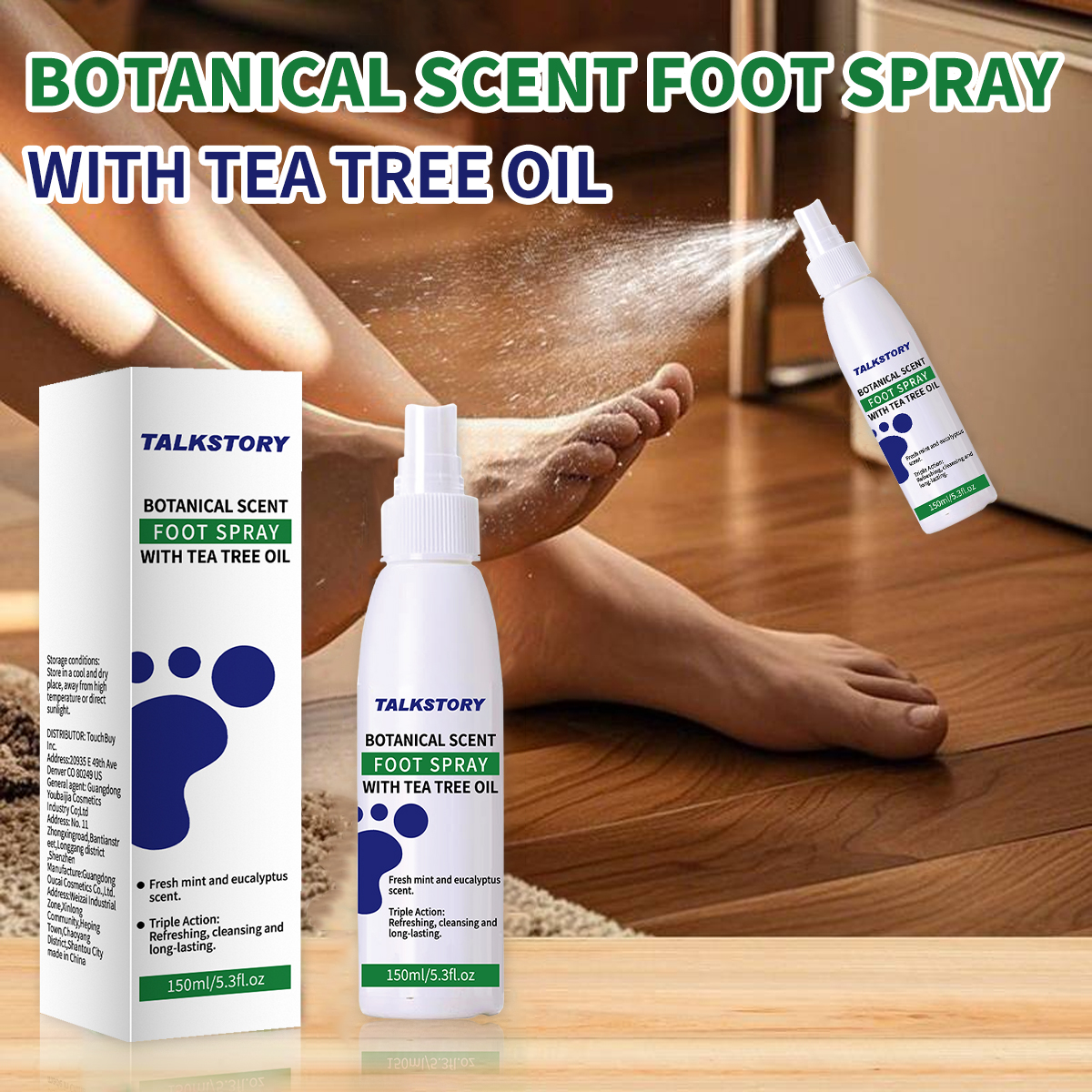 TALKSTORY Foot Deodorant Spray - Scent Eliminator Spray のレビューと価格